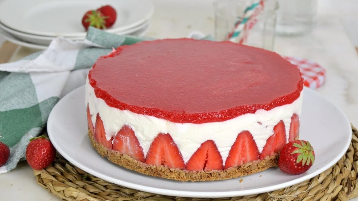 Tarta de Queso con Fresas