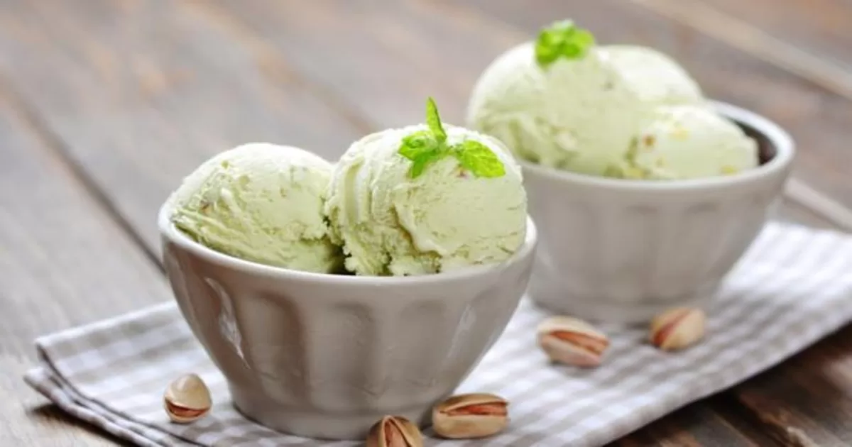 helado de pistache