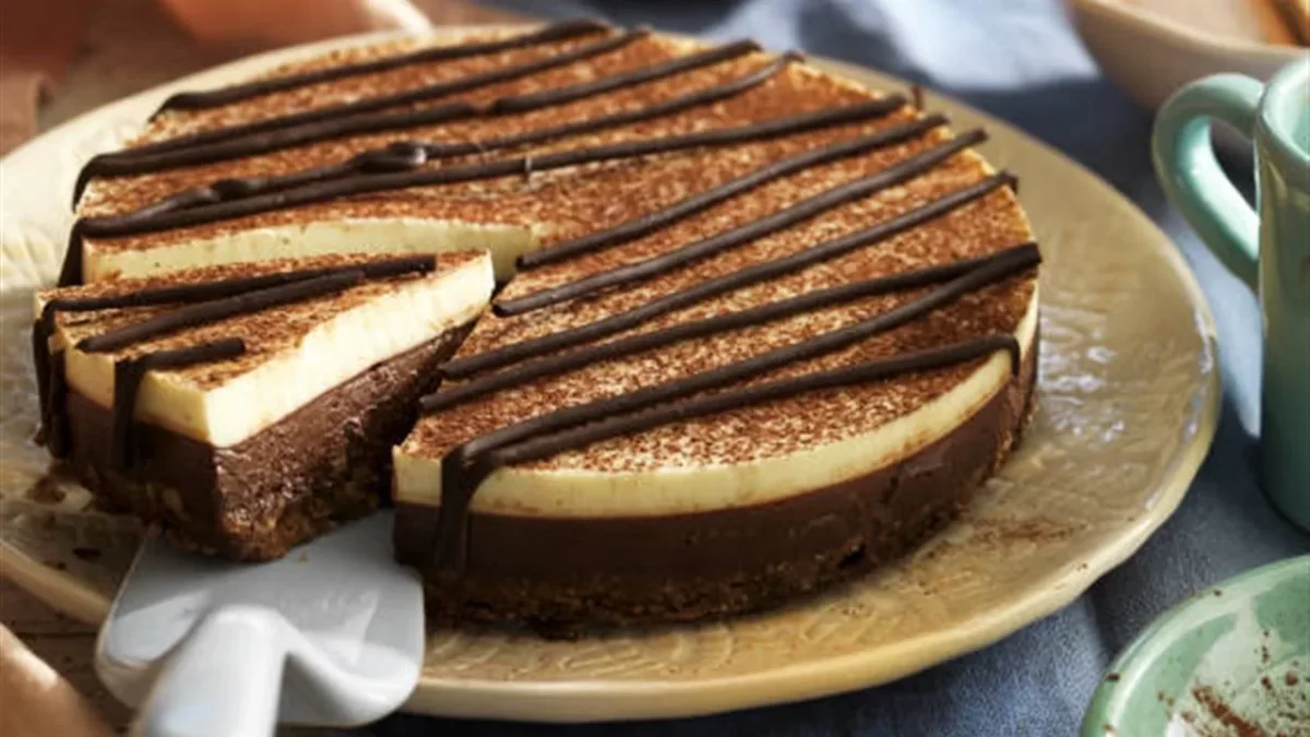 pastel de queso con chocolate