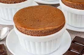 soufflé de chocolate