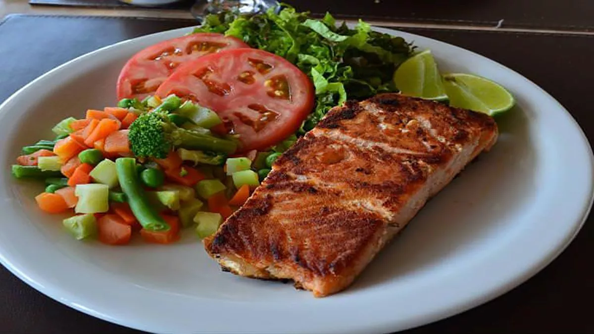 Salmon A La Plancha Con Verduras