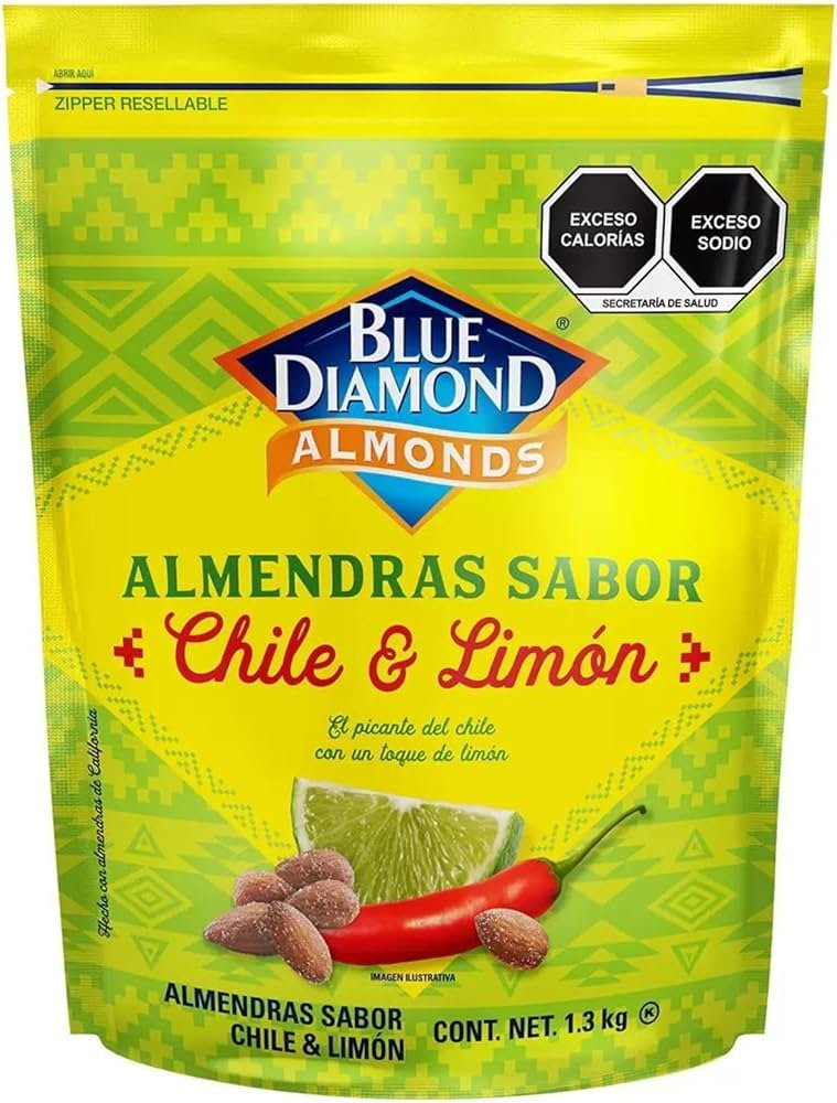 Almendras Sabor Chile & Limón Blue Diamond 1.3 Kg : Amazon.com.mx ...