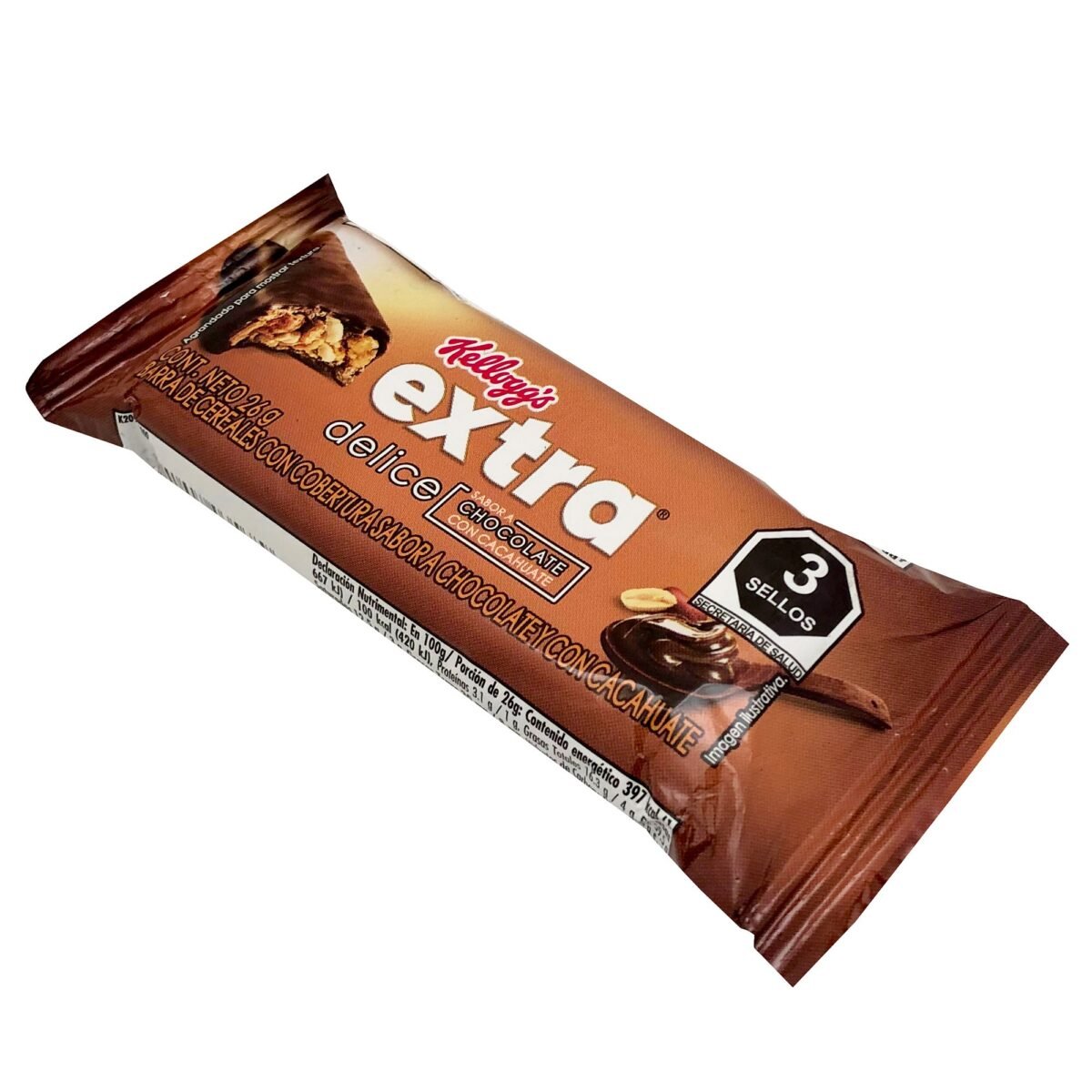 Barra Extra chocolate con Cacahuate 26g