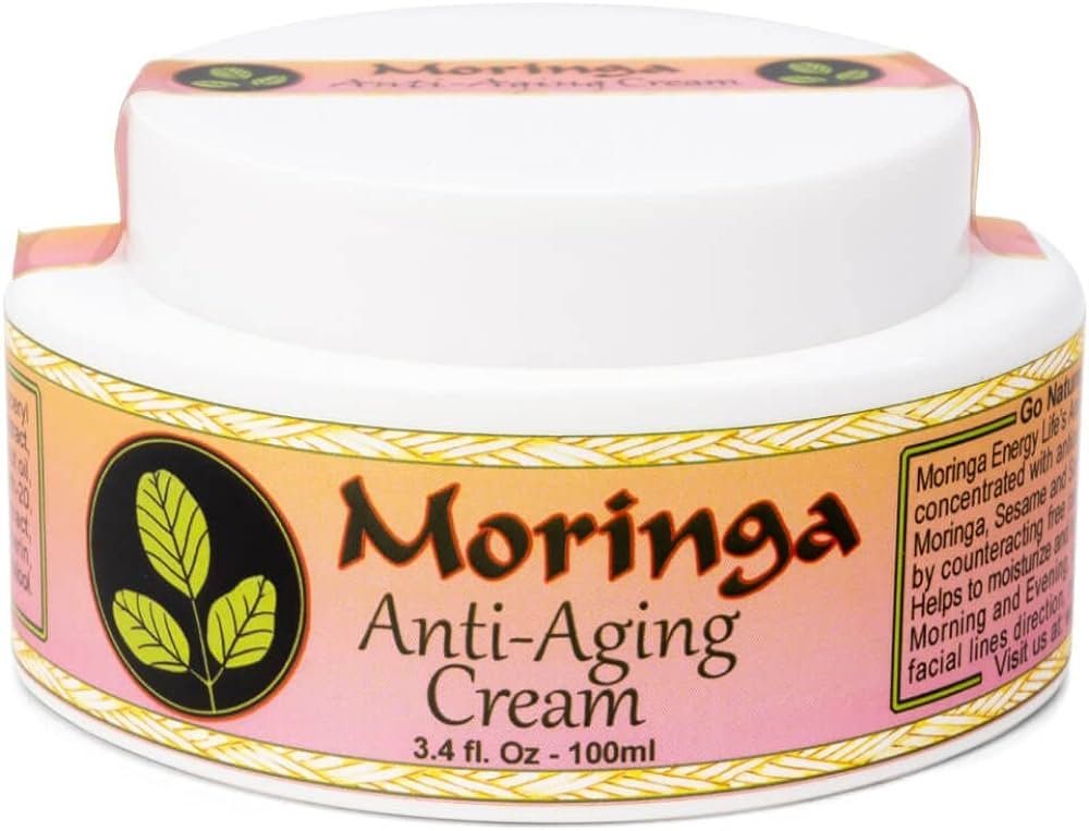 Moringa Crema Antienvejecimiento 13 Potentes hierbas ayurvédicas de antioxidantes concentrados, Aceites vírgenes ricos en nutrientes de Moringa, ...