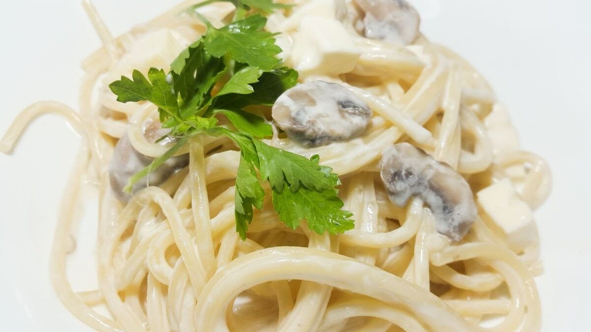 Pasta con Champiñones y Queso